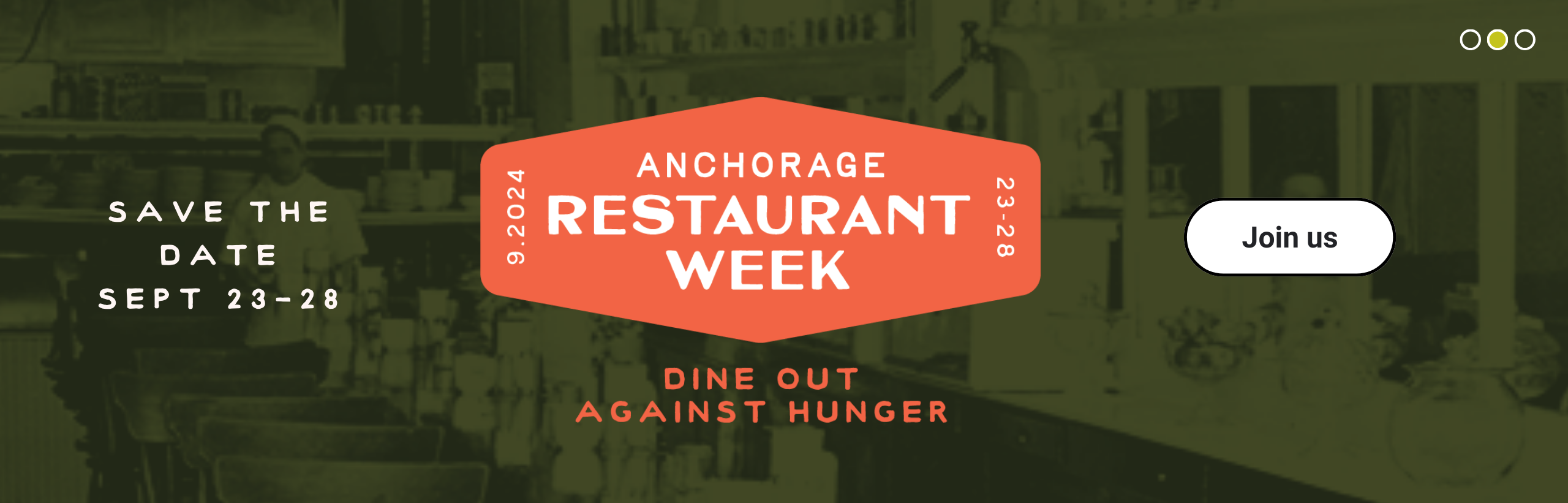 Anchorage Restaurant Week September 23-28. Save the date. Join us.