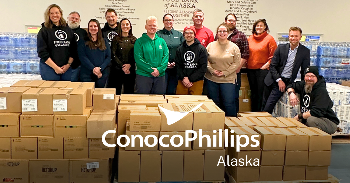 Featured image for “ConocoPhillips donates 75,000 pounds of food to the Food Bank of Alaska”